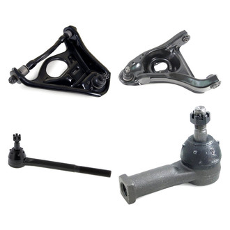 Mevotech® - Supreme™ Front Driver Side Lower and Upper Control Arm with Ball Joint and Tie Rod End Kit