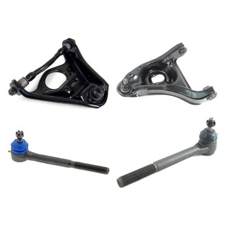 Mevotech® - Supreme™ Front Driver Side Lower and Upper Control Arm with Ball Joint and Tie Rod End Kit