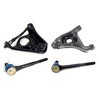 Mevotech® - Supreme™ Front Driver Side Lower and Upper Control Arm with Ball Joint and Tie Rod End Kit