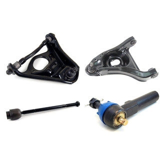 Mevotech® - Supreme™ Front Driver Side Lower and Upper Control Arm with Ball Joint and Tie Rod End Kit