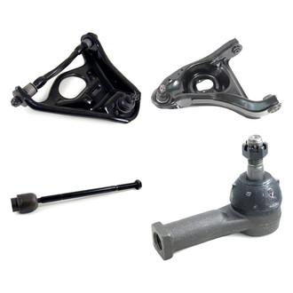 Mevotech® - Supreme™ Front Driver Side Lower and Upper Control Arm with Ball Joint and Tie Rod End Kit