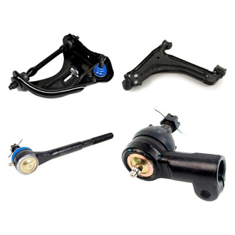Mevotech® - Supreme™ Front Driver Side Lower and Upper Control Arm with Ball Joint and Tie Rod End Kit