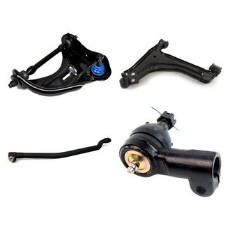 Mevotech® - Supreme™ Front Driver Side Lower and Upper Control Arm with Ball Joint and Tie Rod End Kit