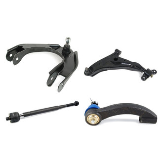 Mevotech® - Supreme™ Front Driver Side Lower and Upper Control Arm with Ball Joint and Tie Rod End Kit