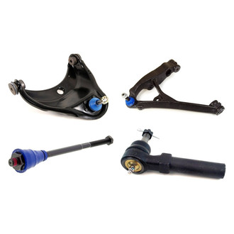 Mevotech® - Supreme™ Front Driver Side Lower and Upper Control Arm with Ball Joint and Tie Rod End Kit