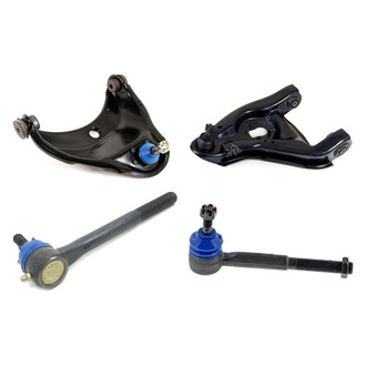 Mevotech® - Supreme™ Front Driver Side Lower and Upper Control Arm with Ball Joint and Tie Rod End Kit
