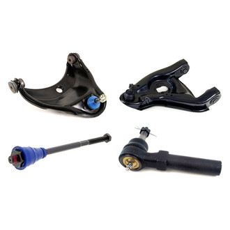 Mevotech® - Supreme™ Front Driver Side Lower and Upper Control Arm with Ball Joint and Tie Rod End Kit