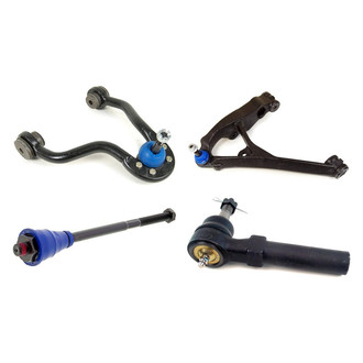 Mevotech® - Supreme™ Front Driver Side Lower and Upper Control Arm with Ball Joint and Tie Rod End Kit