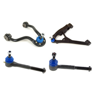 Mevotech® - Supreme™ Front Driver Side Lower and Upper Control Arm with Ball Joint and Tie Rod End Kit