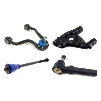 Mevotech® - Supreme™ Front Driver Side Lower and Upper Control Arm with Ball Joint and Tie Rod End Kit