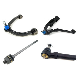 Mevotech® - Supreme™ Front Driver Side Lower and Upper Control Arm with Ball Joint and Tie Rod End Kit