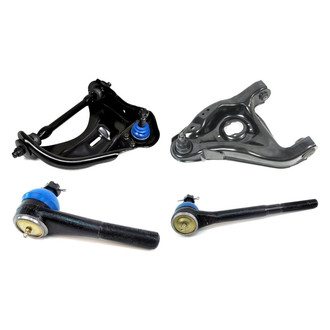 Mevotech® - Supreme™ Front Driver Side Lower and Upper Control Arm with Ball Joint and Tie Rod End Kit