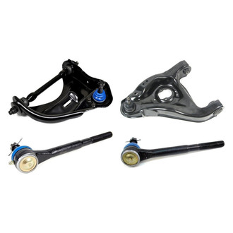 Mevotech® - Supreme™ Front Driver Side Lower and Upper Control Arm with Ball Joint and Tie Rod End Kit