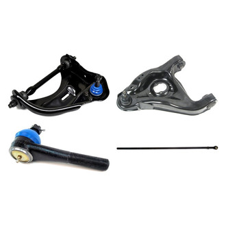 Mevotech® - Supreme™ Front Driver Side Lower and Upper Control Arm with Ball Joint and Tie Rod End Kit