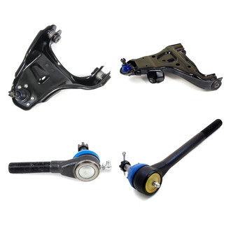 Mevotech® - Supreme™ Front Driver Side Lower and Upper Control Arm with Ball Joint and Tie Rod End Kit