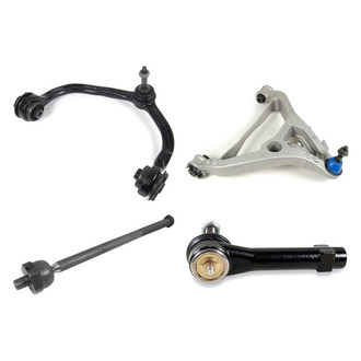 Mevotech® - Supreme™ Front Driver Side Lower and Upper Control Arm with Ball Joint and Tie Rod End Kit