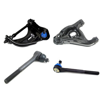 Mevotech® - Supreme™ Front Driver Side Lower and Upper Control Arm with Ball Joint and Tie Rod End Kit