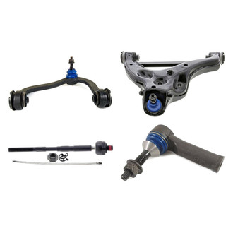 Mevotech® - Supreme™ Front Driver Side Lower and Upper Control Arm with Ball Joint and Tie Rod End Kit