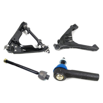 Mevotech® - Supreme™ Front Driver Side Lower and Upper Control Arm with Ball Joint and Tie Rod End Kit