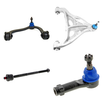 Mevotech® - Supreme™ Front Driver Side Lower and Upper Control Arm with Ball Joint and Tie Rod End Kit