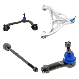 Mevotech® - Supreme™ Front Driver Side Lower and Upper Control Arm with Ball Joint and Tie Rod End Kit