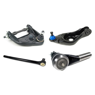 Mevotech® - Supreme™ Front Driver Side Lower and Upper Control Arm with Ball Joint and Tie Rod End Kit