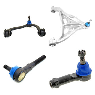 Mevotech® - Supreme™ Front Driver Side Lower and Upper Control Arm with Ball Joint and Tie Rod End Kit
