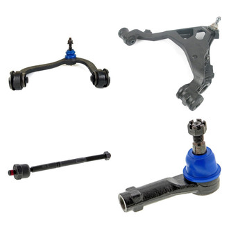 Mevotech® - Supreme™ Front Driver Side Lower and Upper Control Arm with Ball Joint and Tie Rod End Kit