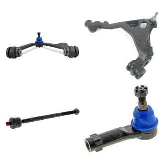 Mevotech® - Supreme™ Front Driver Side Lower and Upper Control Arm with Ball Joint and Tie Rod End Kit