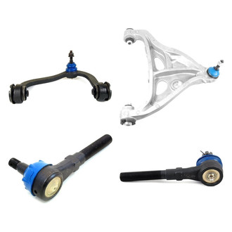 Mevotech® - Supreme™ Front Driver Side Lower and Upper Control Arm with Ball Joint and Tie Rod End Kit