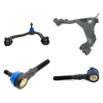 Mevotech® - Supreme™ Front Driver Side Lower and Upper Control Arm with Ball Joint and Tie Rod End Kit