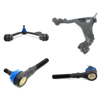 Mevotech® - Supreme™ Front Driver Side Lower and Upper Control Arm with Ball Joint and Tie Rod End Kit