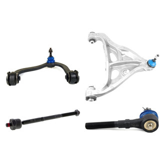 Mevotech® - Supreme™ Front Driver Side Lower and Upper Control Arm with Ball Joint and Tie Rod End Kit
