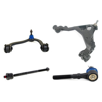 Mevotech® - Supreme™ Front Driver Side Lower and Upper Control Arm with Ball Joint and Tie Rod End Kit