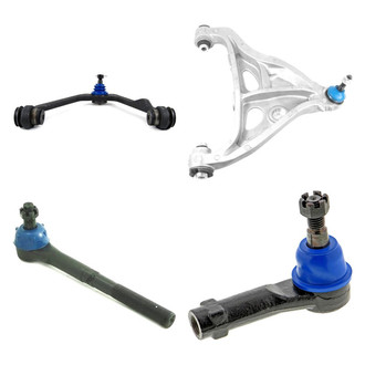 Mevotech® - Supreme™ Front Driver Side Lower and Upper Control Arm with Ball Joint and Tie Rod End Kit