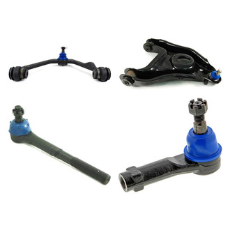 Mevotech® - Supreme™ Front Driver Side Lower and Upper Control Arm with Ball Joint and Tie Rod End Kit