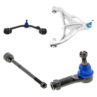 Mevotech® - Supreme™ Front Driver Side Lower and Upper Control Arm with Ball Joint and Tie Rod End Kit