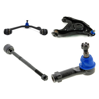 Mevotech® - Supreme™ Front Driver Side Lower and Upper Control Arm with Ball Joint and Tie Rod End Kit
