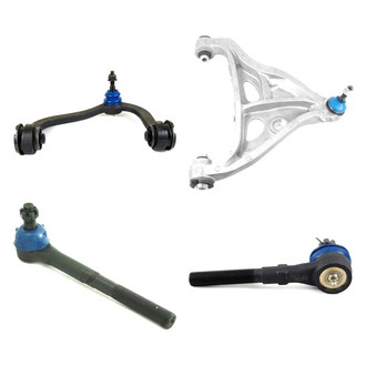 Mevotech® - Supreme™ Front Driver Side Lower and Upper Control Arm with Ball Joint and Tie Rod End Kit