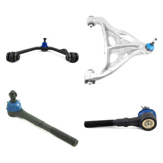 Mevotech® - Supreme™ Front Driver Side Lower and Upper Control Arm with Ball Joint and Tie Rod End Kit