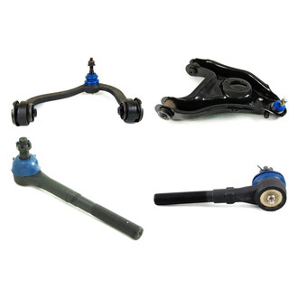 Mevotech® - Supreme™ Front Driver Side Lower and Upper Control Arm with Ball Joint and Tie Rod End Kit