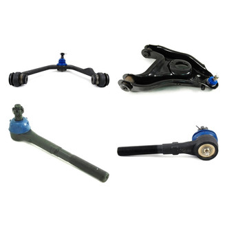 Mevotech® - Supreme™ Front Driver Side Lower and Upper Control Arm with Ball Joint and Tie Rod End Kit