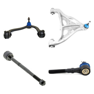 Mevotech® - Supreme™ Front Driver Side Lower and Upper Control Arm with Ball Joint and Tie Rod End Kit