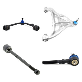 Mevotech® - Supreme™ Front Driver Side Lower and Upper Control Arm with Ball Joint and Tie Rod End Kit
