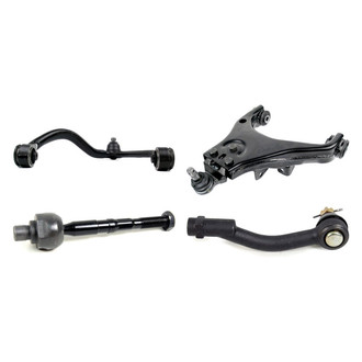 Mevotech® - Supreme™ Front Driver Side Lower and Upper Control Arm with Ball Joint and Tie Rod End Kit