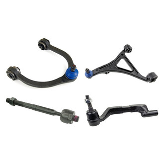 Mevotech® - Supreme™ Front Driver Side Lower and Upper Control Arm with Ball Joint and Tie Rod End Kit