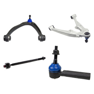 Mevotech® - Supreme™ Front Driver Side Lower and Upper Control Arm with Ball Joint and Tie Rod End Kit