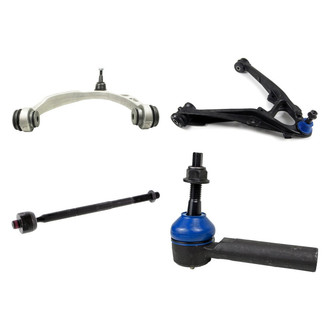 Mevotech® - Supreme™ Front Driver Side Lower and Upper Control Arm with Ball Joint and Tie Rod End Kit