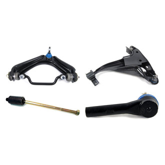 Mevotech® - Supreme™ Front Driver Side Lower and Upper Control Arm with Ball Joint and Tie Rod End Kit