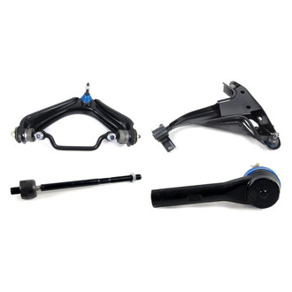 Mevotech® - Supreme™ Front Driver Side Lower and Upper Control Arm with Ball Joint and Tie Rod End Kit